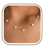Avotto S925 Silver Necklace for Women Hypoallergenic Choker Necklace Charm Ladies Necklace for Women Girls Jewellery Birthday Gifts