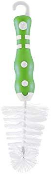 nip Trinksaugerbürste mit Anti-Rutsch-Griff | Reinigung von Flaschenzubehör für Babys, flexible Bürste mit ergonomischem Griff, rostfreier Draht mit Anti-Kratz-Schicht