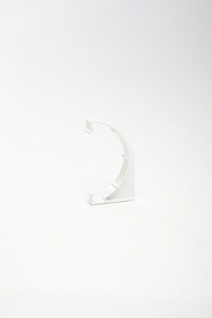 Pack of 3 x White Gutter Fascia Bracket Half Round for shed, Conservatory, Porch etc Mini guttering 75mm NOT Standard House Size - Smaller