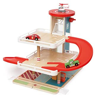 Scratch 276181085 Garage à Jouets avec de Nombreux Accessoires Parking Atelier Automobile en Bois à partir de 3 Ans