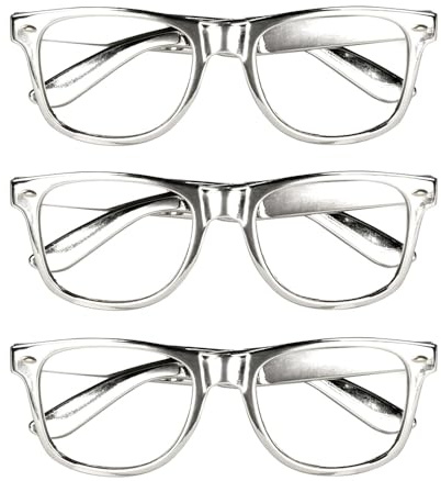 Boland - Partybrillen, 3 Stück, Spaßbrille, ohne Sehstärke, Rapper, Star, Accessoire, Mottoparty, Karneval