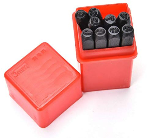 Rocwing Steel Punch Stamps Set of Alphabet or Number, Varieties of Sizes (3mm Numbers)