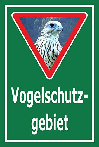 Melis-Folienwerkstatt Schild Vogelschutz-Gebiet - 30x20cm - 3mm Hartschaum – 20 VAR S00359-208-E