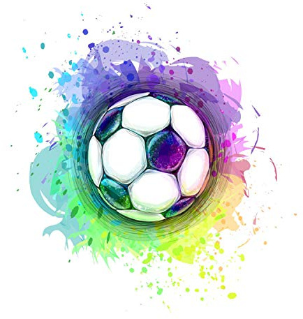 186 Wandtattoo Fussball Soccer - Wandbild Kinderzimmer Wanddeko Junge Wandsticker Aufkleber - Größe 400 x 400 mm