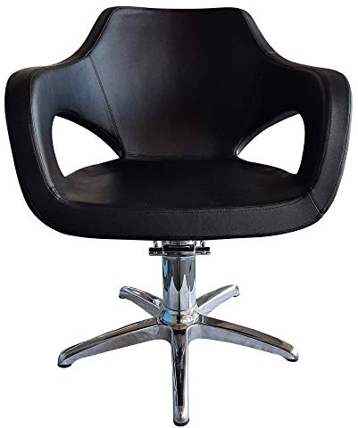 VAKON SALON - Friseurstuhl höhenverstellbar und Kreuzfuss aus Aluminiumguss, Friseursessel mit Hydraulik, Coiffeurstuhl, Friseureinrichtung Barber - Design 02