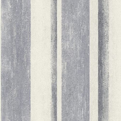 Rasch Tapeten Vliestapete (Grafisch) Blau weiße 10,05 m x 0,53 m Linares 617788