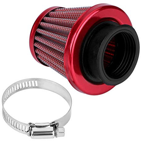 filtro para moto pit bike 125,Filtro de aire para motocicleta Juego de filtros de aire universal para motocicleta de 38 mm con abrazadera para la mayoría de motocicletas todoterreno (rojo)