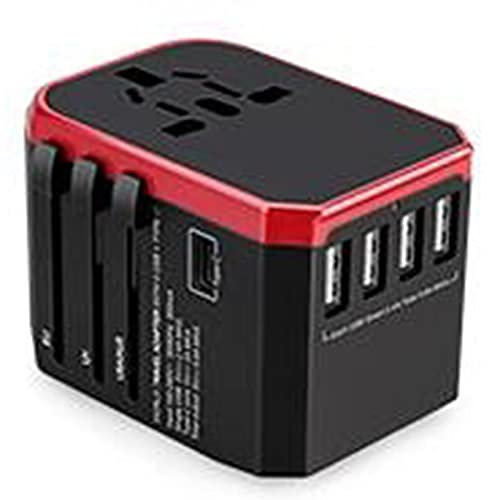Adaptador de corriente universal mundial PD 18W Adaptador de viaje universal internacional 4 puertos USB cargador pared enchufes eléctricos enchufes convertidores UE US UK UAU Enchufe Enchufe de viaje