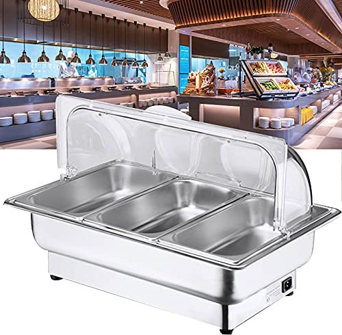 YAOYAOO Electric Chafing Dishes, 9L & 13L Stainless Steel Food Warmers for Parties & Buffets, Adjustable Temperature 0°C - 85°C