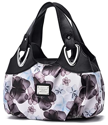 NICOLE & DORIS Borse da Donna Moda Borse a Tracolla da Donna Borse in PU Pelle Firmate Borsa Multifunzionale Grande Borsa Donna Floreale
