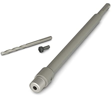 SYDARSYN Connecting Rod, Hole Saw Extension Shank 500mm Round-Handle Carbide SDS Plus Shank with Center Drill (Hole Saw NOT Including)