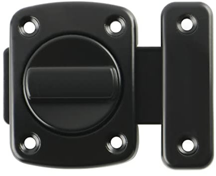 SAYAYO Türschloss Innentür Edelstahl Türriegel Beidseitig Drehriegel mit Fester Schraube Bolzenriegel Schwarz für Tor, Fenster, Schlafzimmer, EMS250U-B