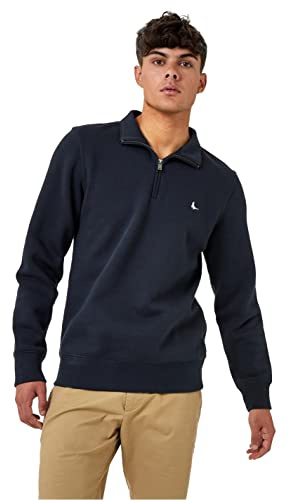 Jack Wills Mens Barchester Quarter Zip Sweatshirt Long