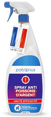 Spray anti pour lutter contre les poissonsd'argent [1000 ml] - Spray efficace contre les poisson d'argent comme alternative aux pièges à poissons d'argent Patronus | Produit efficace contre les poissons d'argent et les poissons en papier, alternative très efficace aux boîtes à appâts pour