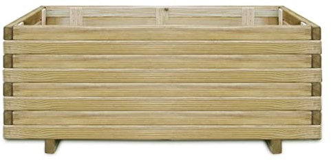 Keketa Lit relevé lit surélevé en bois rectangulaire vases rectangulaires d'extérieur parterre de fleurs surélevée en bois potager vertical d'extérieur 100 x 50 x 40 cm en bois rectangulaire