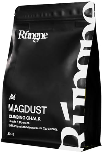 RUNGNE Magdust Chalk - Premium 100% Magnesium Sports Chalk for Rock Climbing, Bouldering, Gym, and Weightlifting - High-Performance Climbing Chalk Powder for Superior Grip - Non-Toxic Formula