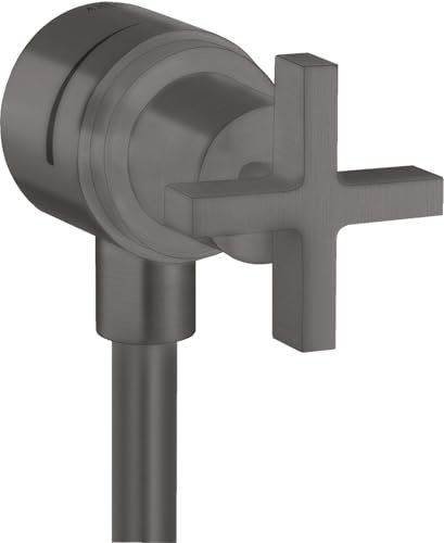 hansgrohe AXOR Citterio hansgrohe Fixfit Stop Absperrventil mit Kreuzgriffen, 39883340, Farbe: Brushed Black Chrome