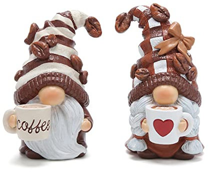 Hodao Kaffeezwerge, schwedische Tomte, Wichtel, Zwerg, Dekoration für Bar, Zuhause, Geschenke, 2 Stück