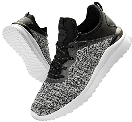 Mens Trainers Walking Running Workout Gym Athletic Fashion Sneakers Non Slip Lightweight Casual Sport Travel Shoes Dark Grey 10 UK