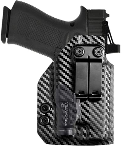 Kydex Iwb Holster for Glock 43x 48 Mos G43X G48 Rail with Streamlight TLR-7 Sub 500-Lumen Flashlight Light Red Dot Optic Cut Concealed Carry