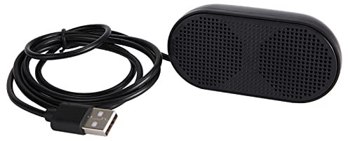 Leapiture Mini Altavoz USB, Unidades De Bocina Dual Altavoz De Computadora Altavoz Compacto Portátil Caja De Sonido con Decodificador De Tarjeta De Sonido para Viajes A Casa(Black)