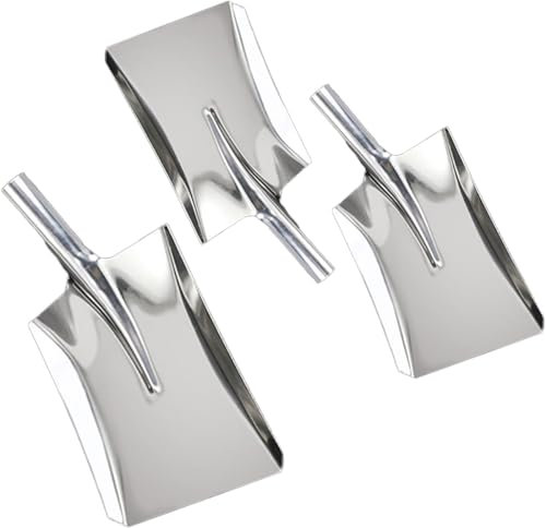 Edelstahl-Schneeschaufel, Herd, Kohleschaufel, Autowerkzeug, Holzkohle, Ascheschaufel, Industrieschaufel, Edelstahl-Schneeschaufel, Metallschaufel, Gartenspaten, Schaufeln (Size : 3pcs)