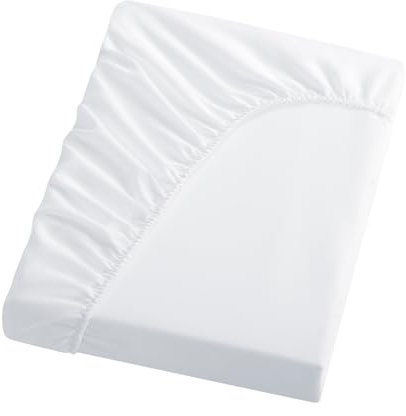 Tifschlaf Spannbettlaken 140x200cm Weiß Bettlaken - Spannbetttuch 140x200 aus Weich Mikrofaser, Betttuch Bett Laken Bezug 140 x 200 Weiss 30 cm Tiefe Tasche, Bed Fitted Sheet Bedsheet
