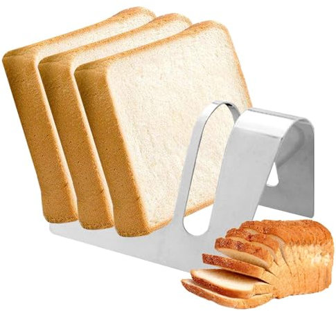 Soporte para rejilla de pan tostado - Rejillas para enfriar alimentos con 4 6 ranuras, rejilla para enfriar pan - Estantes de enfriamiento de alimentos antiadherentes rectangulares para tostadas par