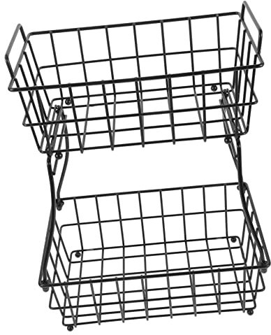 Garneck De Cocina Cesta Para Verduras De Metal Organizador De Almacenamiento De Snacks