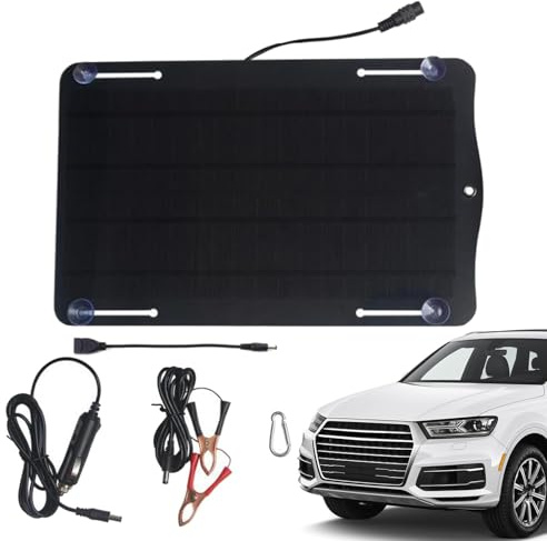 Caricabatterie solare portatile per auto: caricabatterie intelligente per auto caricabatterie solare per auto | Pannello solare leggero da 18 V, caricabatteria portatile per auto, viaggi, campeggio
