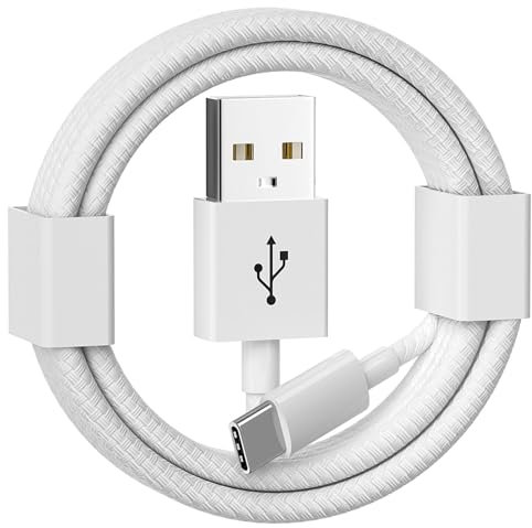 IPhone 17/16/16E/15 Woven Charger Cable, USB A to USB C Charging Lead for IPhone 17/16 Pro Max,15/16 Plus,17 Air, iPad,AirPods 4/Pro 2/3,Google Pixel 9/8 Auto Android Wire,Car CarPlay Accessories Cord