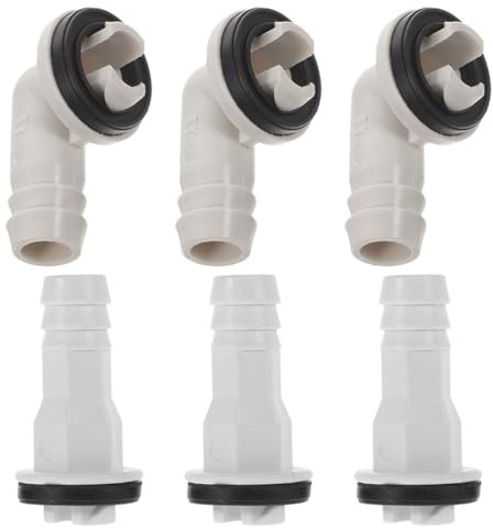 Cabilock Kit de Drenaje para Aire Acondicionado 6 Piezas Codo de 15 Mm y Conectores Estándar Accesorios para Exterior Instalación Sencilla para Manguera de Desagüe