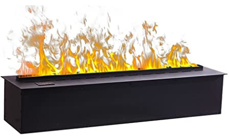 Chimenea de Vapor de Agua Chimenea de vapor de agua Chimeneas atomizadas de llama de simulación 3D Chimenea eléctrica empotrada con control de panel de pantalla y control remoto Chimenea electrónica C