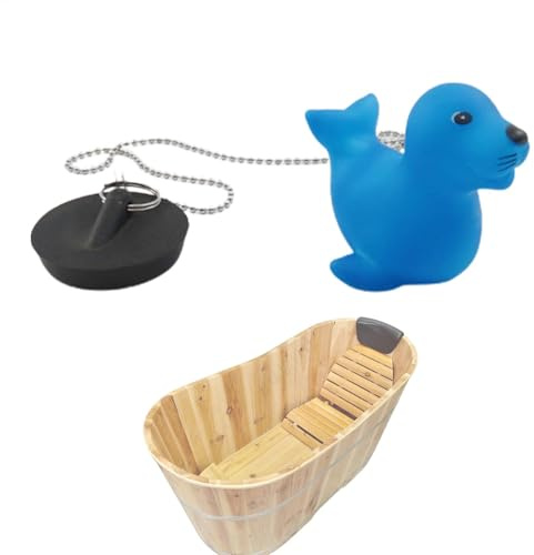 Badewannenstöpsel-Stopper, Badewannenstöpsel,Cartoon universàl-Abflussstopfen - Schwimmender Badewannenstopfen Aus Gummi, Abflussstopfen Für Waschbecken Und Abfluss Mit Kette