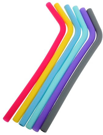 GLEAVI 6pièces Lot De Réutilisables Pliables Pour Café Thé Lait Pailles à Boire Réutilisables Pour Voyages Et Bureau