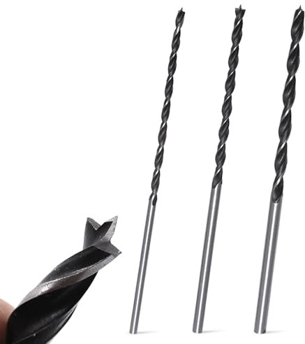 3 Stück Holzbohrer Set, Profi 8 10 12 mm x 300mm Schlangenbohrer mit Zentrierspitze Spiralbohrer Bohrer Lang für Weichholz Hartholz Präzises Bohren Holz Bohrer Set