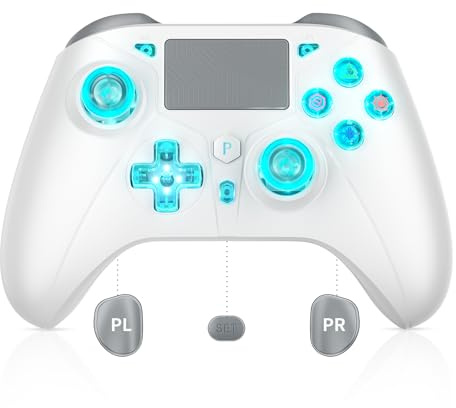 Nonbliep Wireless for PS5 Controller, for PS5/PS4/PC/iOS/Switch, Adjustable Turbo, Dual Shock Vibration, 6-Axis Motion Sensor, 3.5mm Headphone Jack for PlayStation 5 Controller