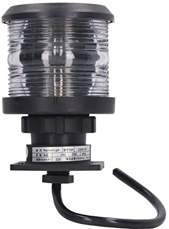 Jeffergarden Marine LED Masthead Light IP56 Deck Lamp Low Power Consumption LED Anchor Light 24V 25W 30-60cd 2n.m Suitable for All Sailboat Boats Vessels Less Than 12m in Size