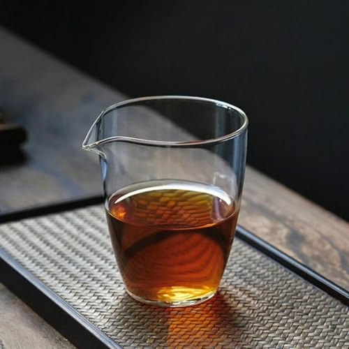 LEEDJUINE Tasse à thé en verre de style japonais, 280 ml, résistante à la chaleur, transparente Kung Fu