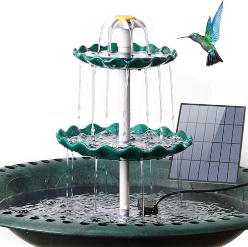 AISITIN DIY Brunnen,Vogeltränke Sets mit 3,5W Solar Springbrunnen für Außen
