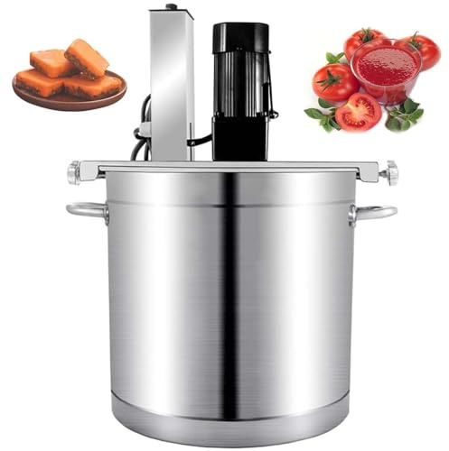 Agitatore automatico commerciale elettrico in acciaio inox per alimenti, macchina per la preparazione automatica di marmellate/salse/ripieni con velocità regolabili