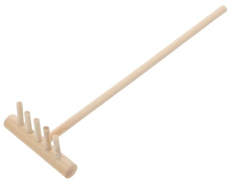 MAGICLULU Rastrillo de Bonsái Pequeño, Herramienta Manual para Jardín Zen y Mesa de Arena, Accesorio de Madera para Areneros y Espacios de Relajación en Casa