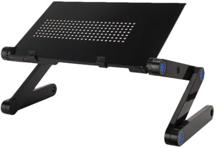 SUPVOX Table Pliante pour Lit Noir 420 Trous 420x260 Mm, Bureau D’étude Pliable pour Ordinateur Portable, Portable et Léger, pour Travail, Lecture et Utilisation Lit
