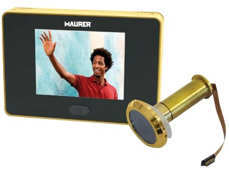 MAURER Mirilla Puerta Digital Oro