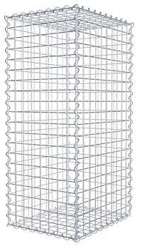 GABIONA - Gabion 100 x 50 x 40 cm – galvaniserad gabionkorg för stenar från 32 mm korn – maskstorlek 5 x 5 cm – väderbeständig