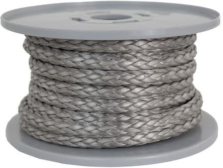 Corde tressée Dyneema - Couleur : gris carbone - Diamètre : 6 mm - 4 300 daN - Longueur : 10 m
