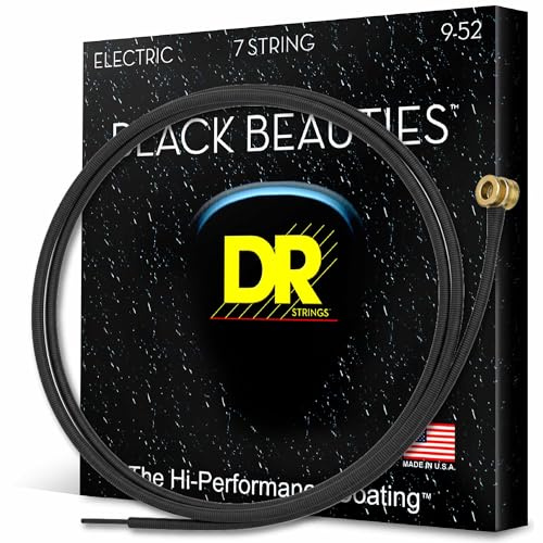 DR E EXBK BKE7-9 Extra Black Beautie Lite Saite (7-String)