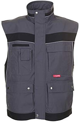 Planam 2536 Plaline Weste - Optimale Sicherheit und Komfort - Farbe: Schiefer/Schwarz - Größe: 60