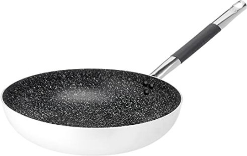 Pentole Agnelli ALSA111BINF32 Padella Svasata Alta a Saltare in Alluminio, Manico Inox, 32 cm