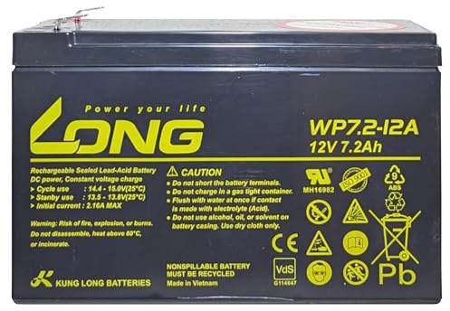 Akku kompatibel LC-R127R2PG 12V 7,2Ah AGM Blei Accu wartungsfrei Batterie